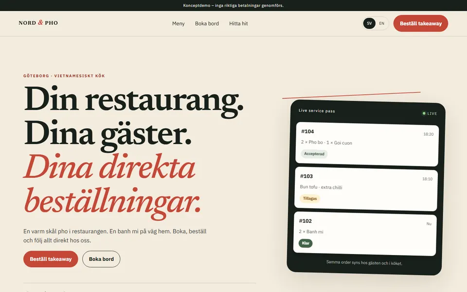Restaurants — screenshot